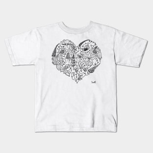 I Love Oregon Flora and Fungus Kids T-Shirt